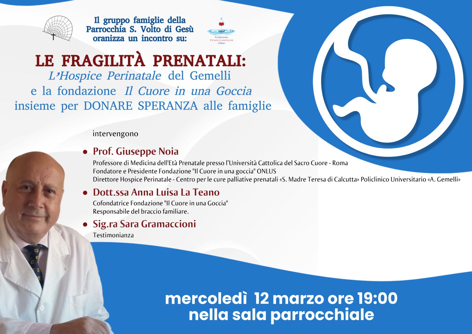 Le fragilità prenatali: l'Hospice Perinatale del Gemelli e la Fondazione il Cuore in una Goccia